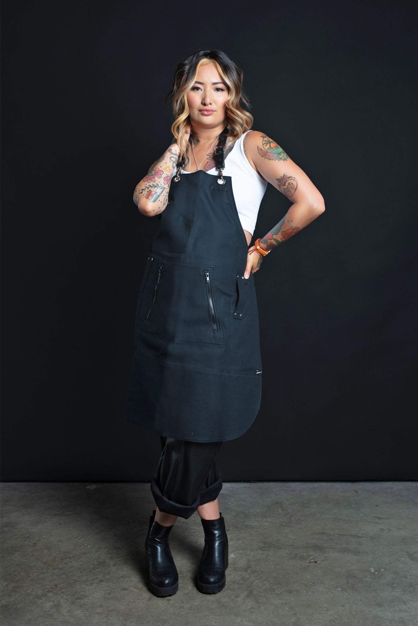 Infinite Black™ BLEACH-PROOF BLACK DENIM STYLIST APRON