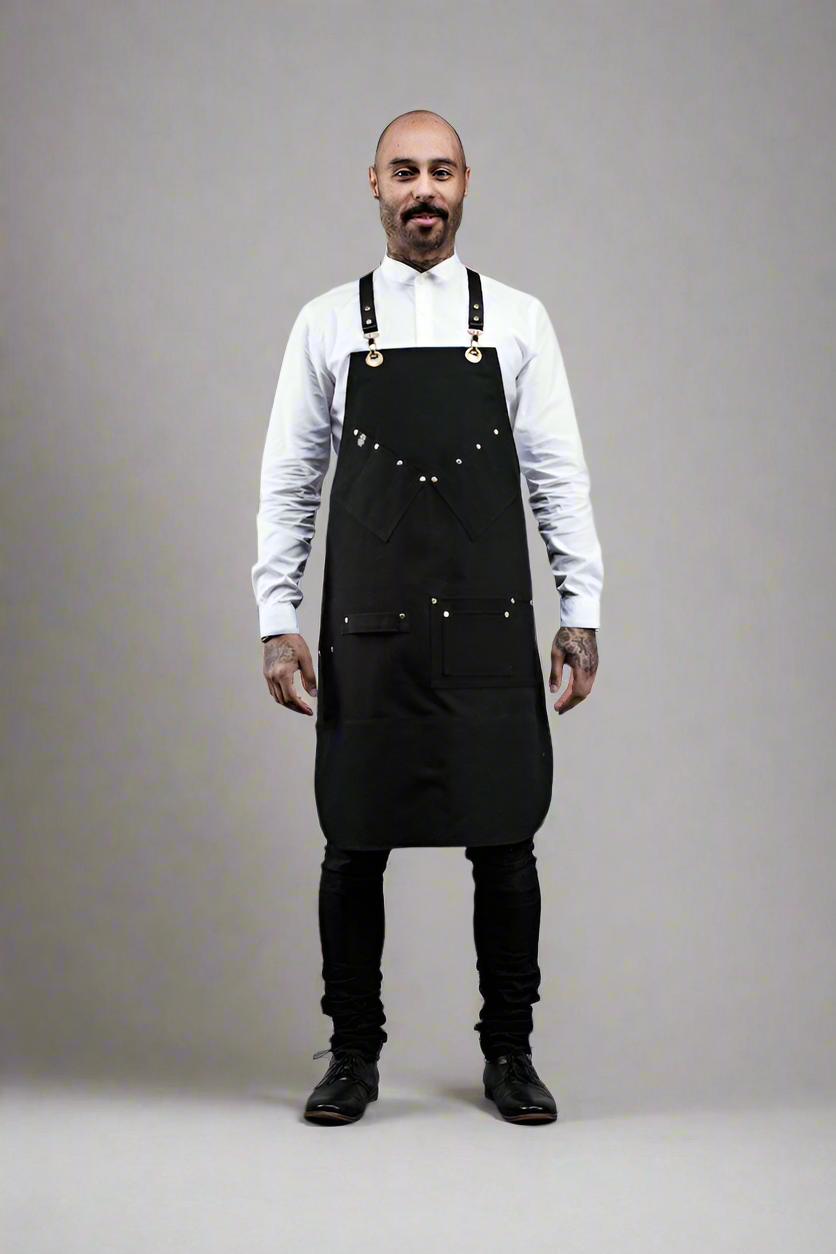 BARBER & STYLIST APRON - Brown or Black Canvas