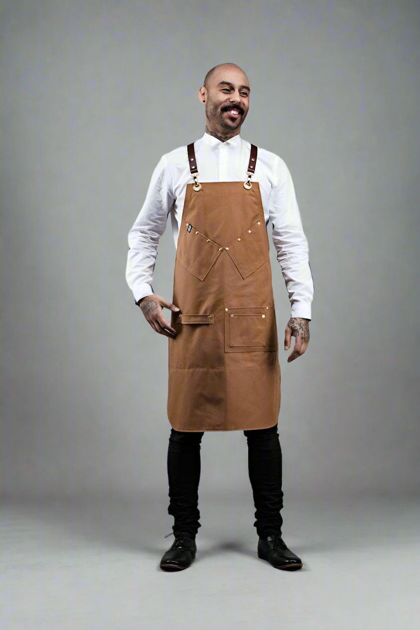 BARBER & STYLIST APRON - Brown or Black Canvas